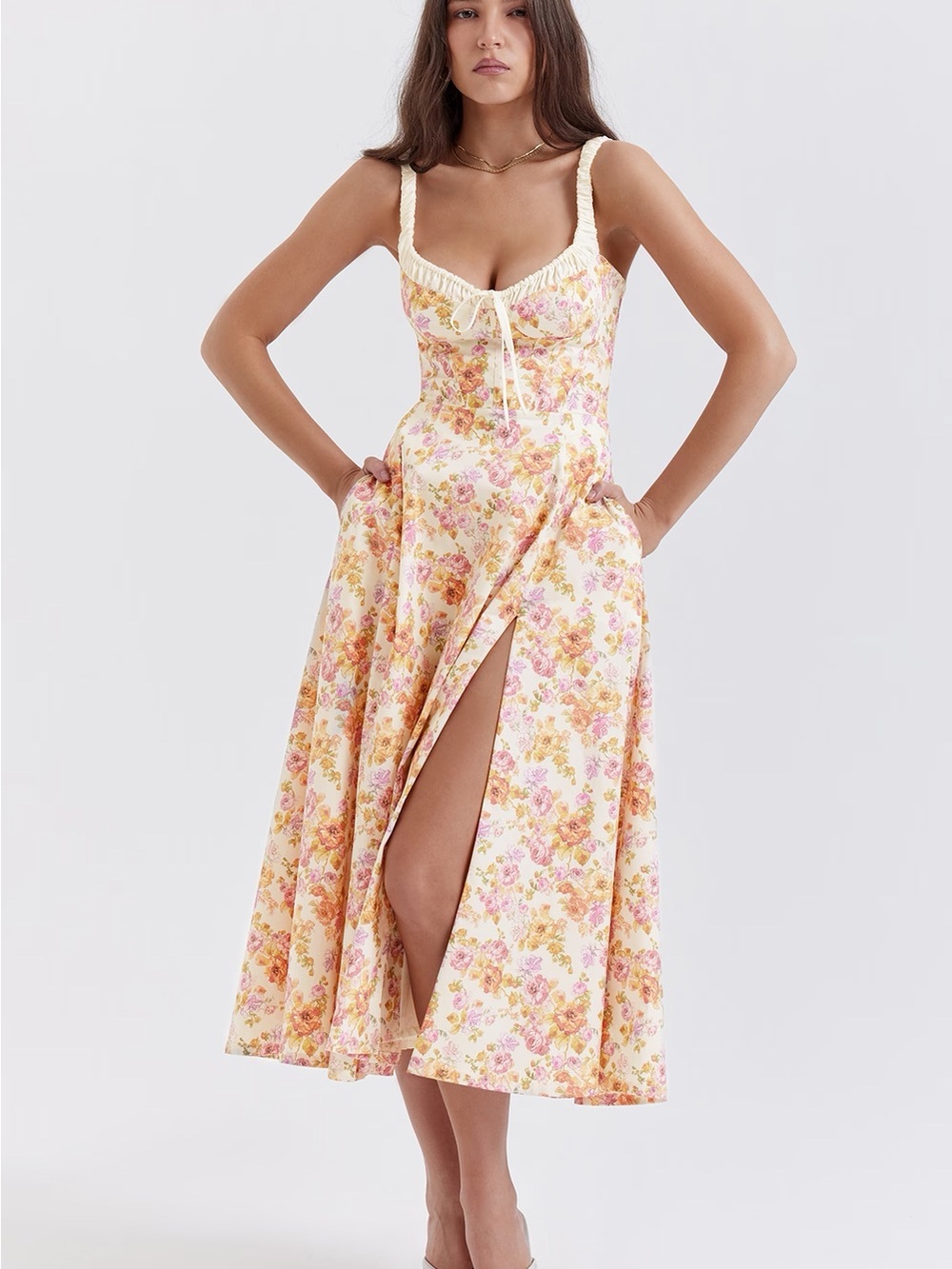 House of CB Sabrina Corset Fit & Flare Dress - Picture 8 of 16